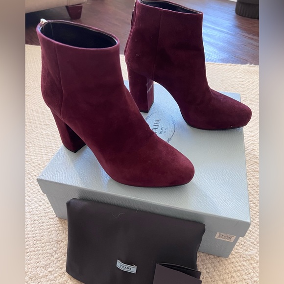 Prada Calzature Donna Suede Bootie, 39 - Picture 4 of 8